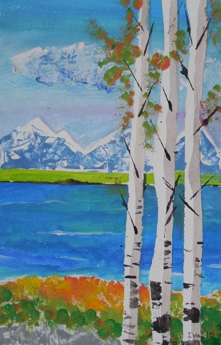 Art Studio PALETTE. Iva Staykova Picture.   Landscape Trees 