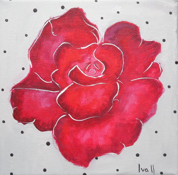 Art Studio PALETTE. Iva Staykova Picture. Canvas Acrylic Plants Flowers 