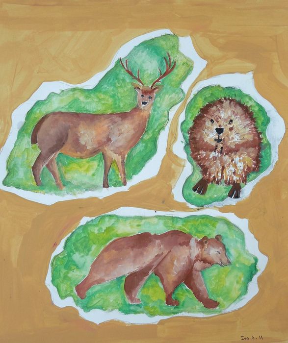 Art Studio PALETTE. Iva Staykova Picture.  Tempera Animals Mix 