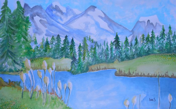 Art Studio PALETTE. Iva Staykova Picture.  Watercolour Landscape Nature 