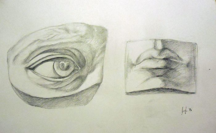 Art Studio PALETTE. Iva Staykova Picture.  Pencil People Plaster Cast 