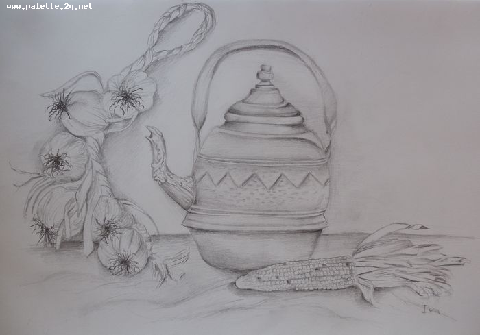 Art Studio PALETTE. Iva Staykova Picture.  Pencil Still Life Still Life 