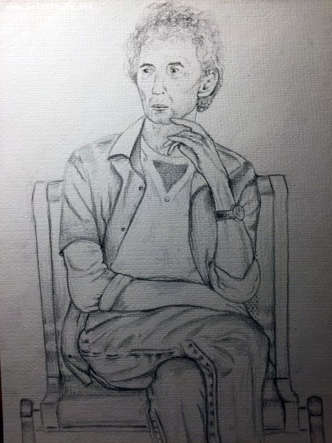 Art Studio PALETTE. Iva Staykova Picture.  Pencil People Portrait drandpa