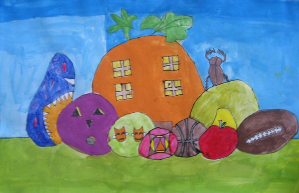 Art Studio PALETTE. Zachary Kuo Picture. Fine Art Paper Tempera Holidays Halloween 