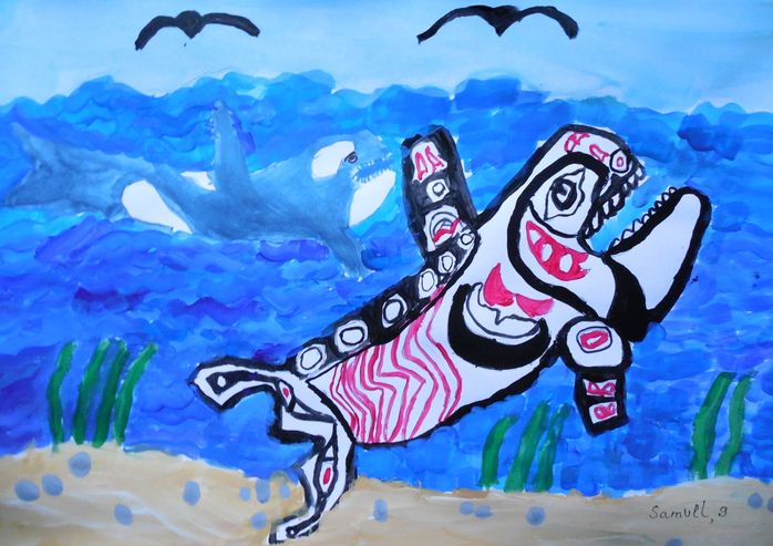 Art Studio PALETTE. Samuel Lukose Picture.  Tempera Inspired by Indian Art 