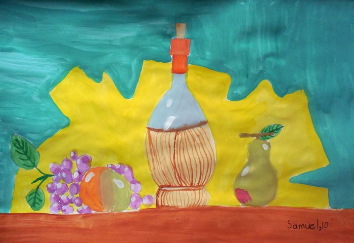 Art Studio PALETTE. Samuel Lukose Picture.  Tempera Still Life Still Life 