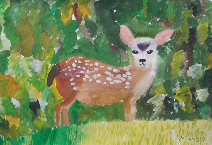 Art Studio PALETTE. Samuel Lukose Picture.  Tempera Animals Mix 