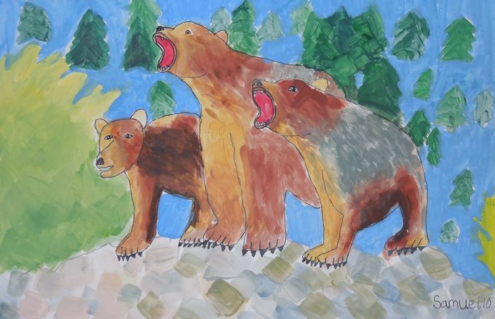 Art Studio PALETTE. Samuel Lukose Picture.  Tempera Animals Mix 