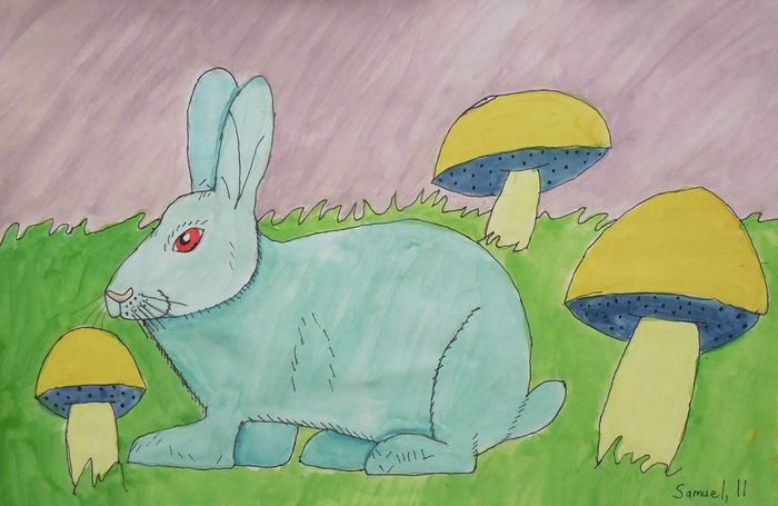 Art Studio PALETTE. Samuel Lukose Picture.  Watercolour, Ink Animals Mix 