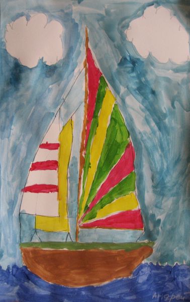 Art Studio PALETTE. Andry  Komarynsky Picture.   Landscape Ships 