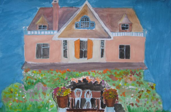 Art Studio PALETTE. Katia Skorokhod Picture.   Landscape Houses 