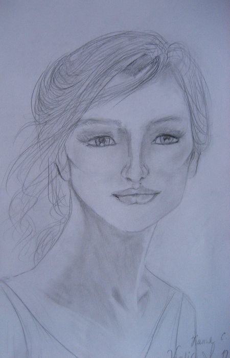 Art Studio PALETTE. Katia Skorokhod Picture.  Pencil People People 