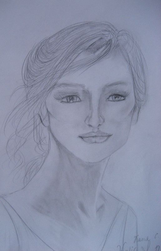 Art Studio PALETTE. Katia Skorokhod Picture.  Pencil People Portrait 