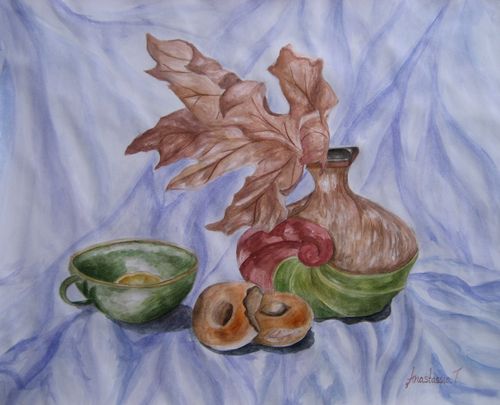 Art Studio PALETTE. Nastya Tesenkova Picture.  Watercolour Still Life Still Life 