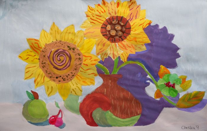 Art Studio PALETTE. Cheska O.Retita Picture.  Tempera Still Life Still Life 