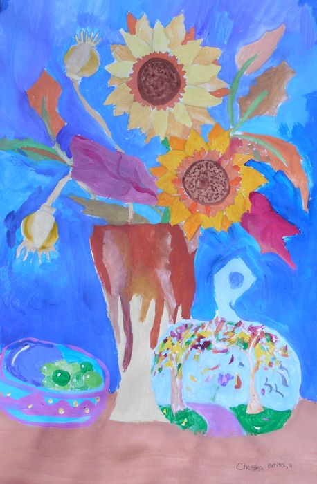 Art Studio PALETTE. Cheska O.Retita Picture. Fine Art Paper Tempera Still Life Still Life 