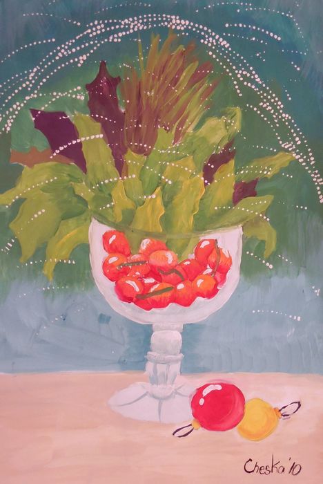 Art Studio PALETTE. Cheska O.Retita Picture.  Tempera Still Life Still Life 