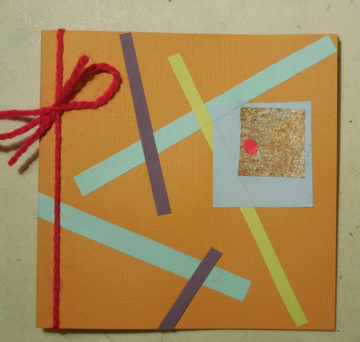 Art Studio PALETTE. Cheska O.Retita Picture. Greeting Card Mixed Media Holidays Christmas 