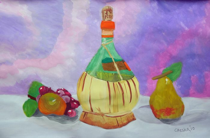Art Studio PALETTE. Cheska O.Retita Picture.  Tempera Still Life Still Life 