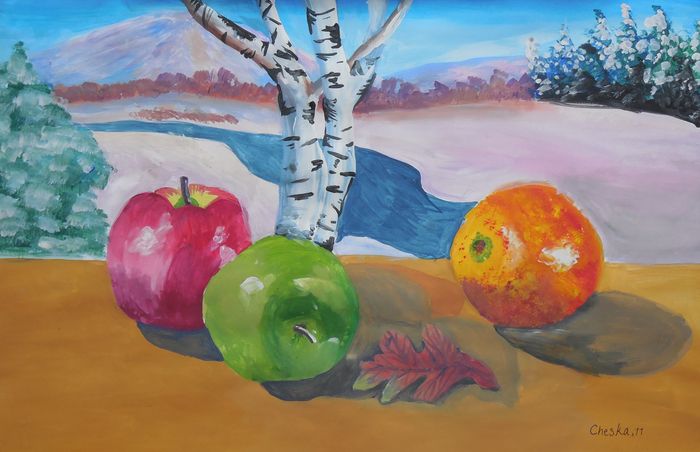 Art Studio PALETTE. Cheska O.Retita Picture.  Tempera Still Life Still Life 