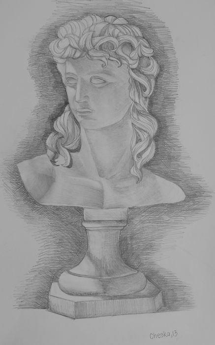 Art Studio PALETTE. Cheska O.Retita Picture.  Pencil People Plaster Cast 