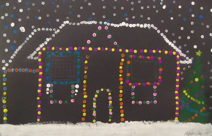 Art Studio PALETTE. Artem Miasnykov Picture.   Holidays Christmas 