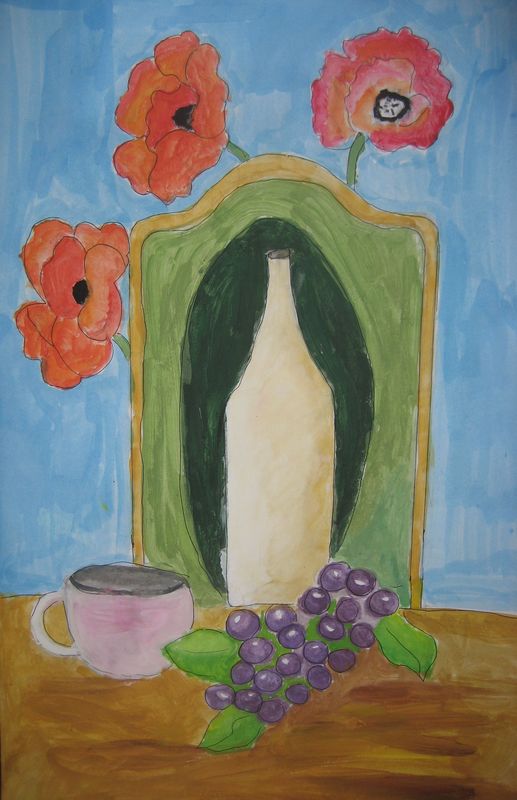 Art Studio PALETTE. Artem Miasnykov Picture.  Tempera Still Life Still Life 