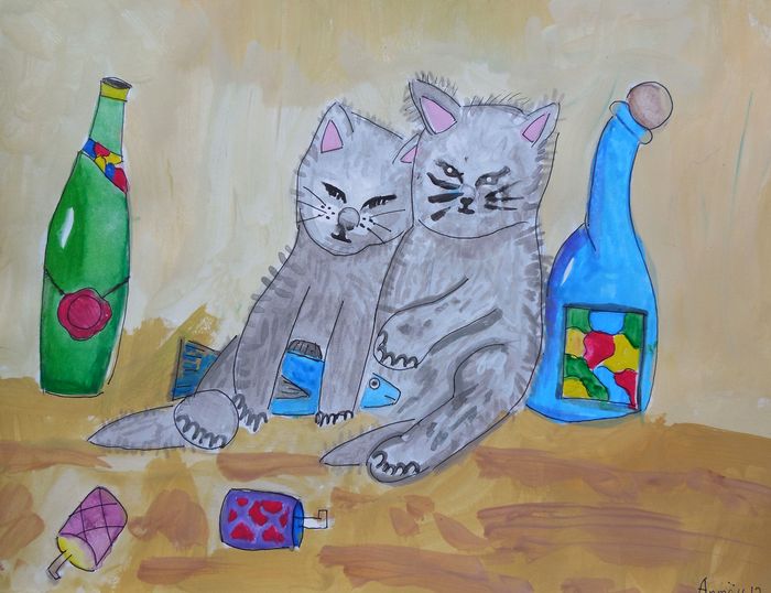 Art Studio PALETTE. Artem Miasnykov Picture.   Animals Cats 