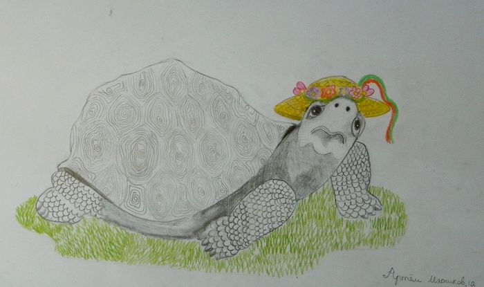 Art Studio PALETTE. Artem Miasnykov Picture.  Coloured Pencil Animals Mix 