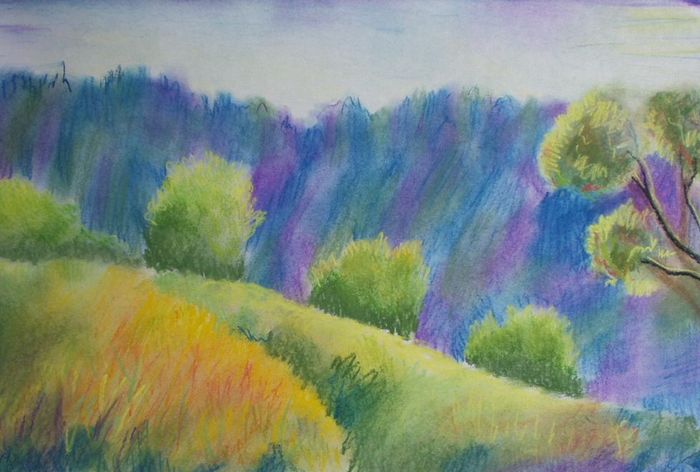 Art Studio PALETTE. Ana Milosovic Picture.  Pastel Landscape Nature 
