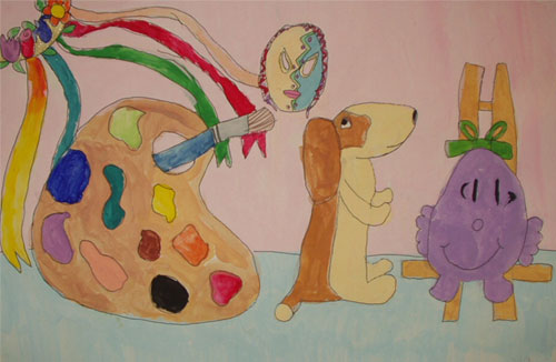 Art Studio PALETTE. Sara Milosovic Picture.  Watercolour, Ink Design Palette 