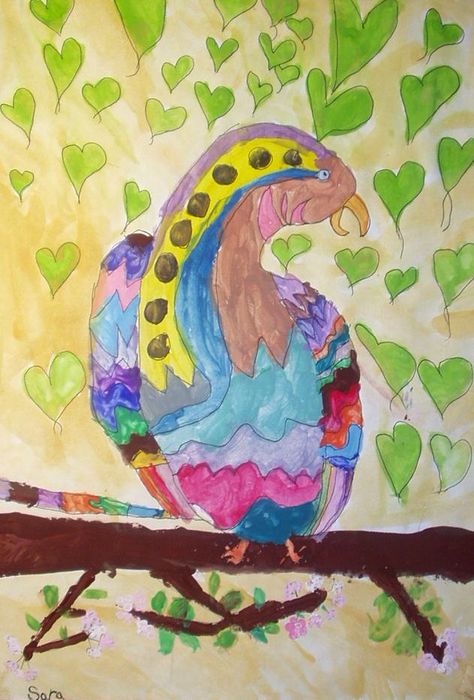 Art Studio PALETTE. Sara Milosovic Picture.   Animals Birds 