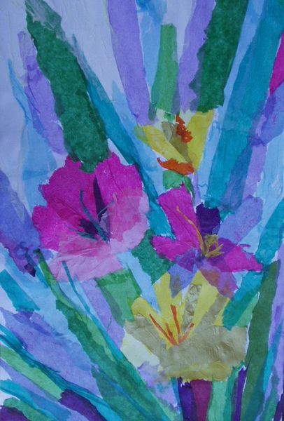 Art Studio PALETTE. Dejana Primorac Picture.  Applique Plants Flowers 