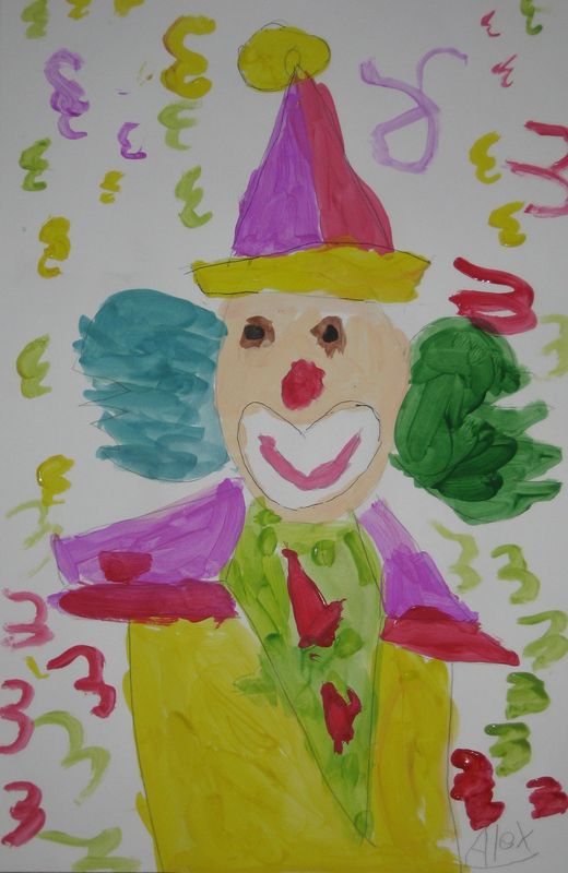 Art Studio PALETTE. Alex Dubinin Picture.   Fantasy Clown 