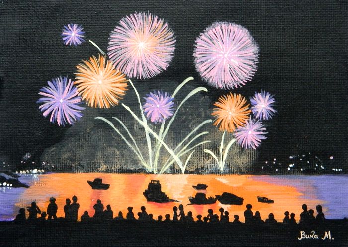 Art Studio PALETTE. Vika Maslova Picture. Canvas Acrylic Landscape Cityscape 