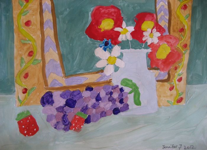 Art Studio PALETTE. Jennifer Tkach Picture.  Tempera Still Life Still Life 