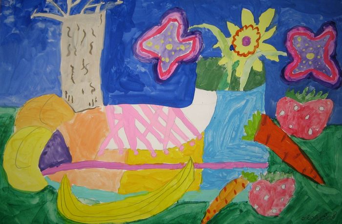 Art Studio PALETTE. Jennifer Tkach Picture.  Tempera Still Life Still Life 