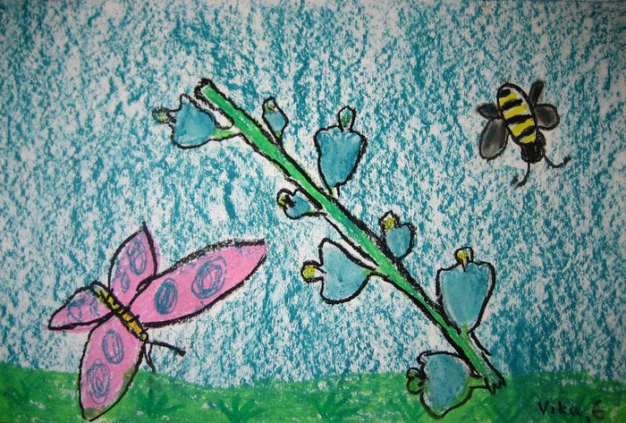 Art Studio PALETTE. Viktoria Silina Picture.  Oil Pastel   