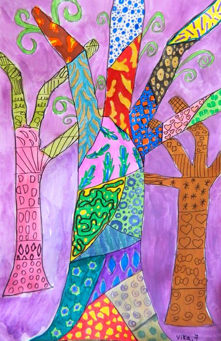 Art Studio PALETTE. Viktoria Silina Picture.   Fantasy Trees 