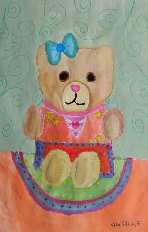 Art Studio PALETTE. Viktoria Silina Picture.  Marker, Tempera Fantasy Favorite Toy 