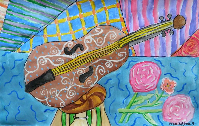 Art Studio PALETTE. Viktoria Silina Picture.  Tempera Still Life Still Life 