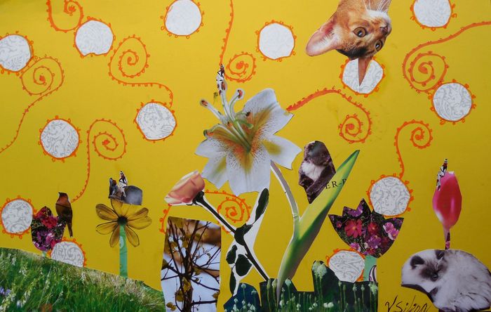 Art Studio PALETTE. Viktoria Silina Picture.  Mixed Media Plants Garden 