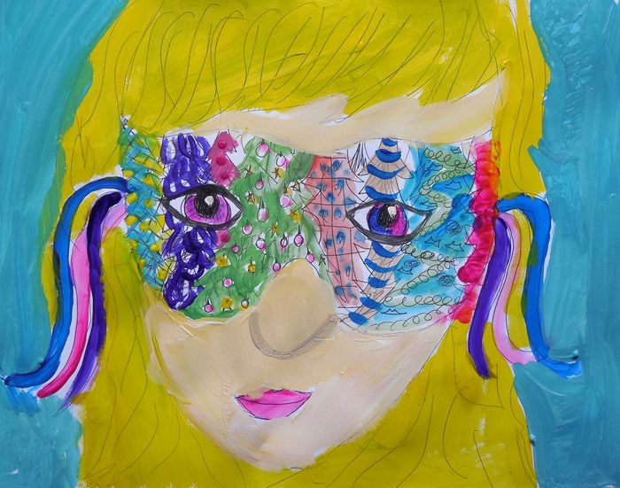 Art Studio PALETTE. Viktoria Silina Picture.  Mixed Media Fantasy Mask 