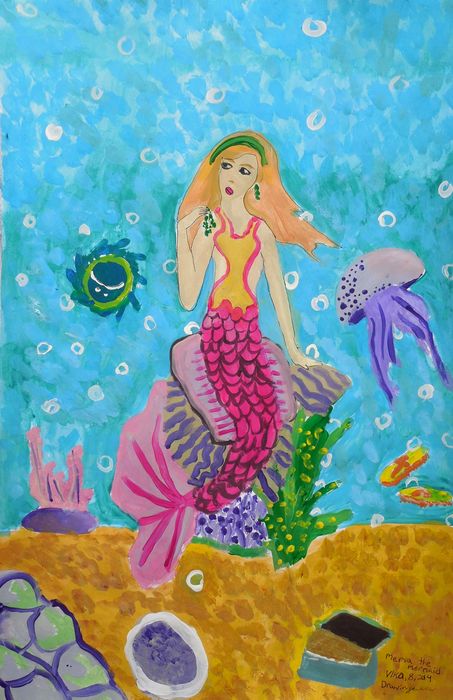 Art Studio PALETTE. Viktoria Silina Picture.  Tempera Fantasy Fairy Tail 