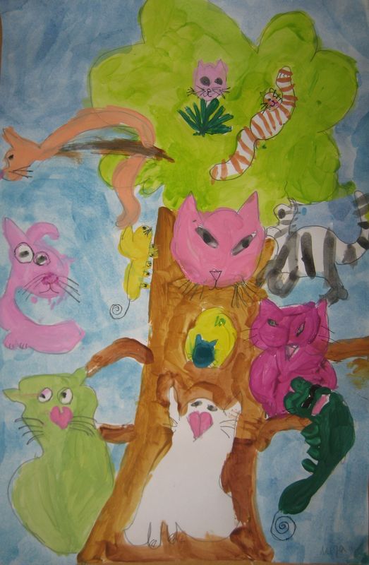 Art Studio PALETTE. Liza Silanteva Picture.   Animals Cats 