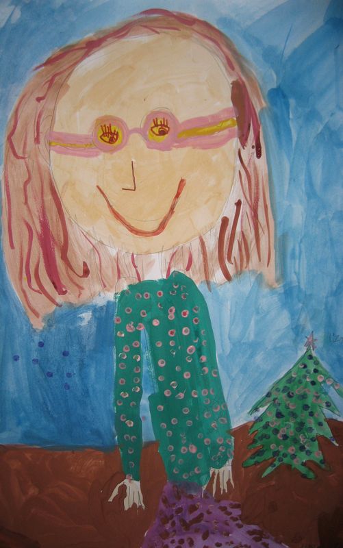 Art Studio PALETTE. Liza Silanteva Picture.  Tempera People People 