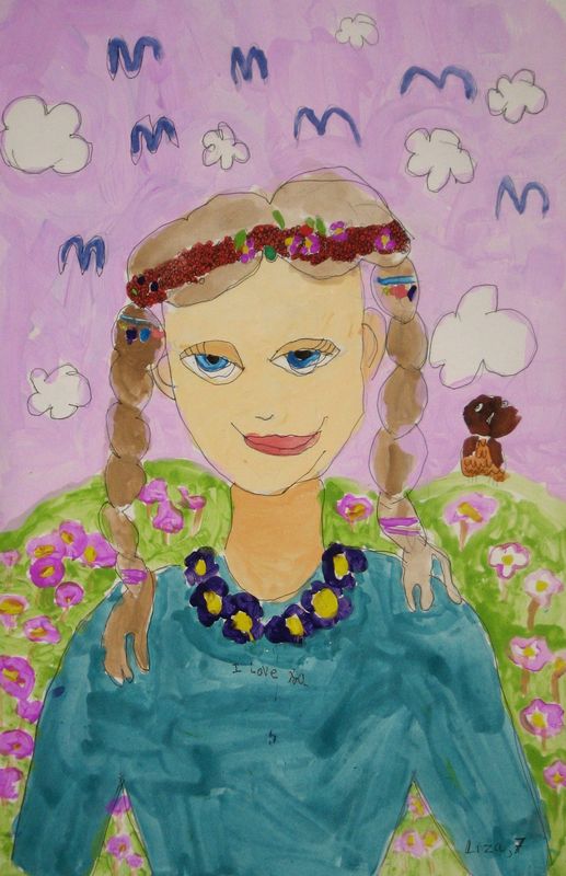 Art Studio PALETTE. Liza Silanteva Picture.   People Selfportrait 