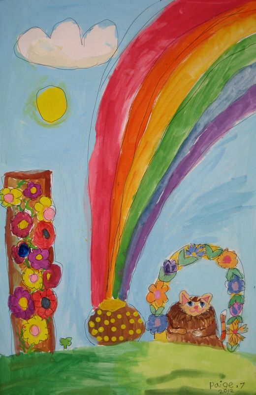 Art Studio PALETTE. Paige Brandly Picture.  Marker, Tempera   