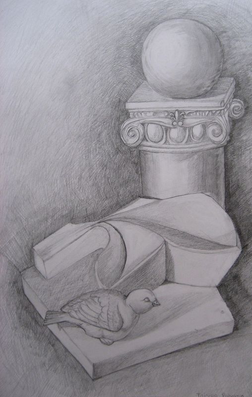 Art Studio PALETTE. Taisiya Rybakova Picture.  Pencil Still Life Still Life 