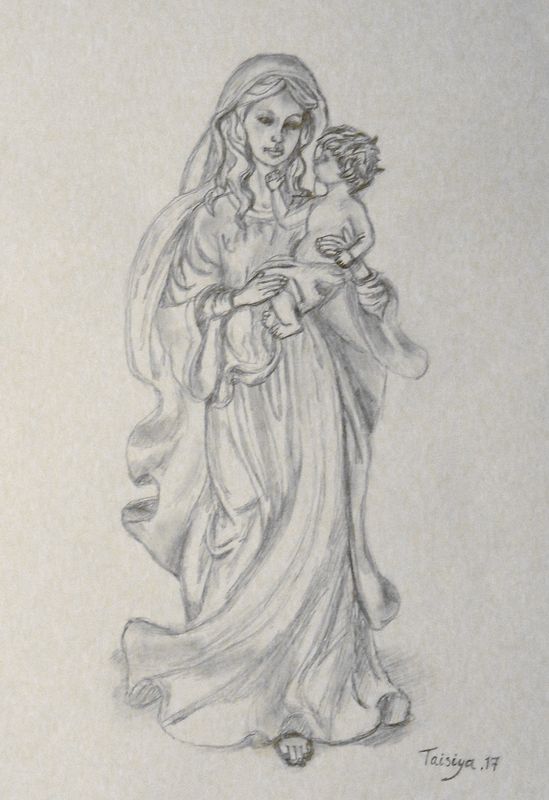 Art Studio PALETTE. Taisiya Rybakova Picture.  Pencil People Plaster Cast 